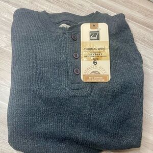 Seven7 Gray Long Sleeve Tee Ribbed Knit